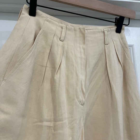 Jones New York Vintage buttercream silk and linen trousers - Picture 3 of 10